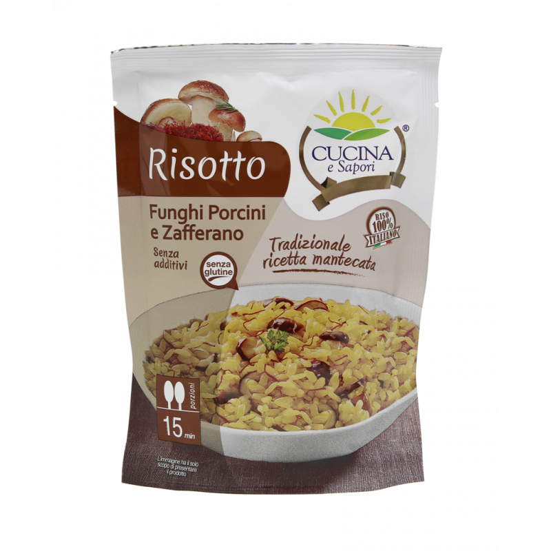 RISOTTO FUNGHI PORCINI E ZAFFERANO 175G