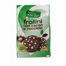 FROLLINI CON CACAO E NOCCIOLE SENZA GLUTINE 250G