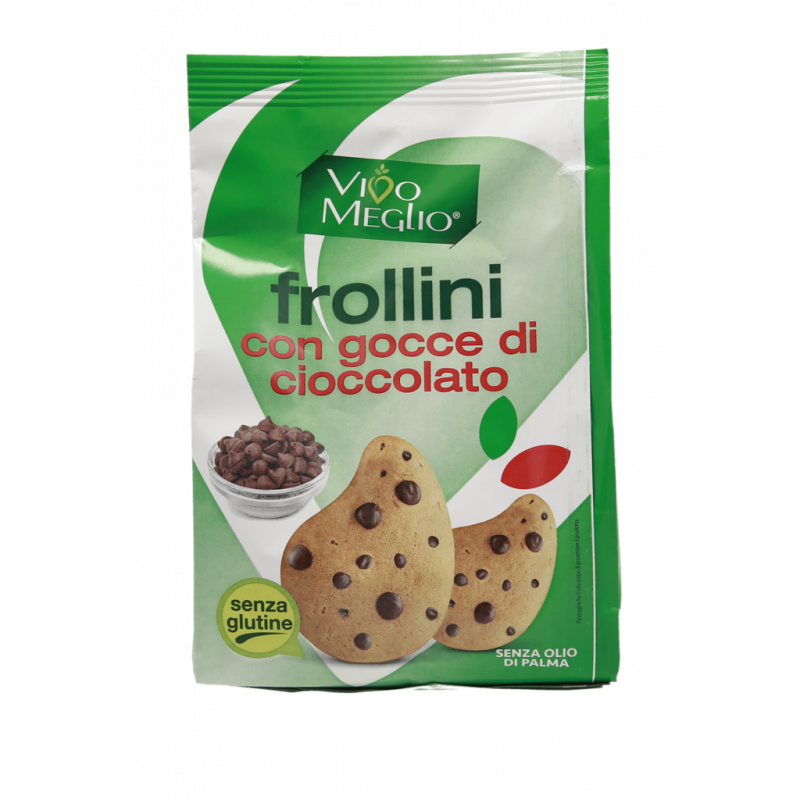 FROLLINI CON GOCCE DI CIOCCOLATO SENZA GLUTINE 250G