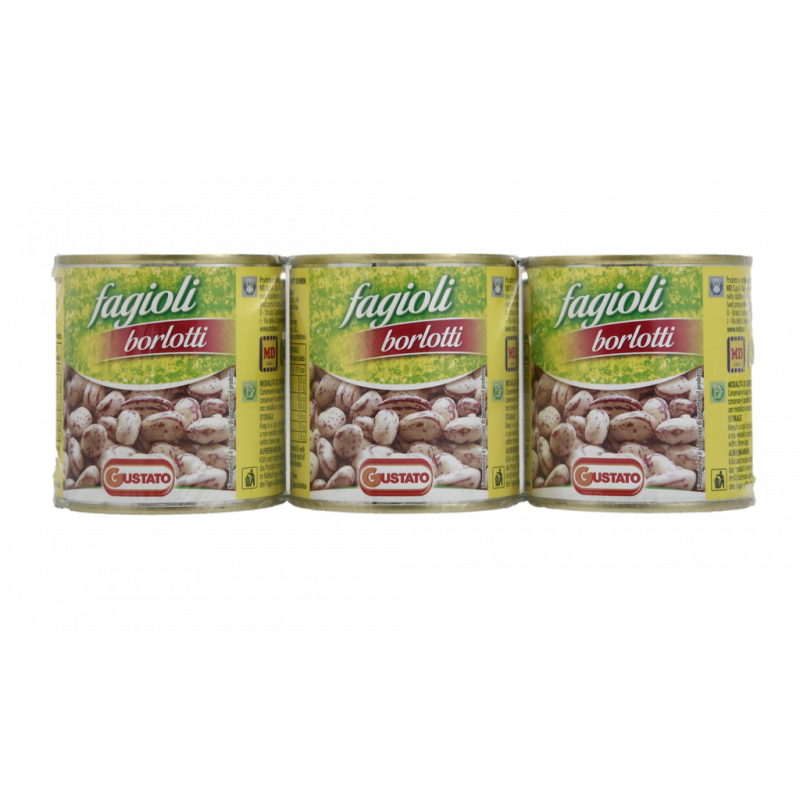 FAGIOLI BORLOTTI IN LATTINA 3X125G
