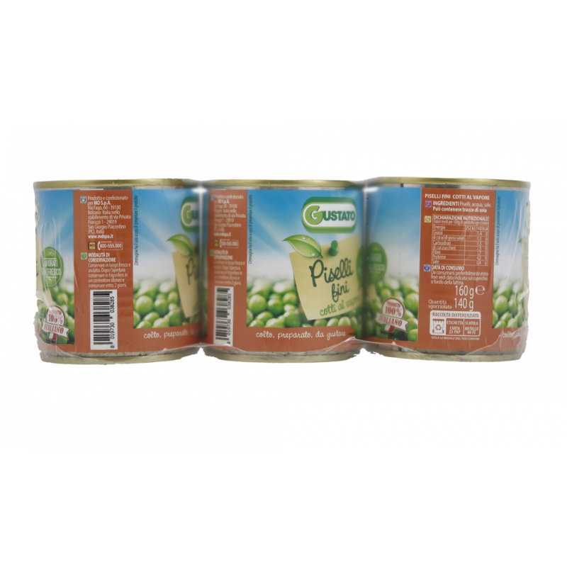 PISELLI FINI IN LATTINA 3X160G