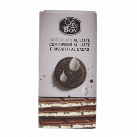 CIOCCOLATO AL LATTE CON LATTE E BISCOTTI CACAO