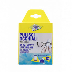 SALVIETTE UMIDE PULIZIA OCCHIALI VISTA E SOLE 50PZ