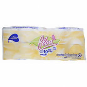 CARTA IGIENICA ROTOLI 4VELI 160 STRAPPI 10PZ