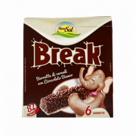 BARRETTE DI CEREALI CON CIOCCOLATO BIANCO 6X120G