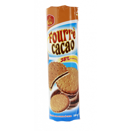BISCOTTI CON CREMA AL CACAO 500G