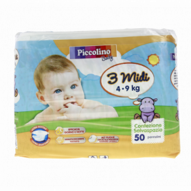 PANNOLINI PER BAMBINI 4/9KG 50PZ