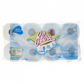CARTA IGIENICA ROTOLI 3 VELI 220 STRAPPI 8PZ