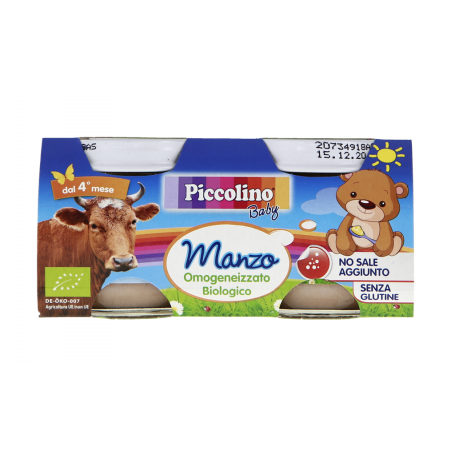 OMOGENEIZZATO BIO SENZA GLUTINE DI MANZO 2X80G