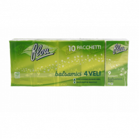 FAZZOLETTI BALSAMICI ALOE 4 VELI 10 PACCHETTI 9PZ