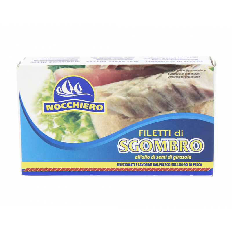 FILETTI DI SGOMBRO ALL'OLIO DI SEMI GIRASOLE 125G