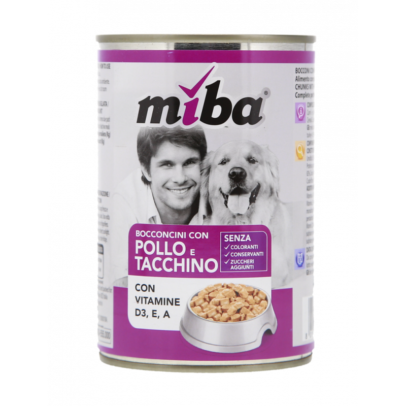 BOCCONCINI CANE CON POLLO E TACCHINO 405G