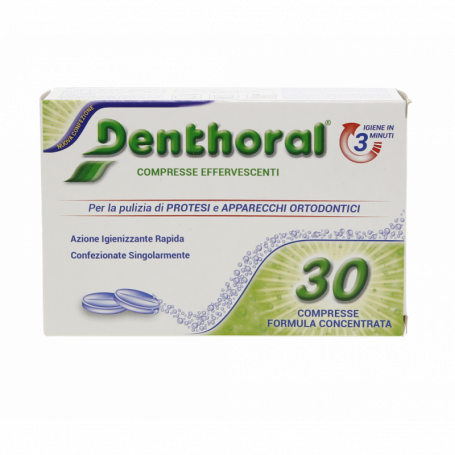 COMPRESSE EFFERVESCENTI PULIZIA DENTIERE 30PZ