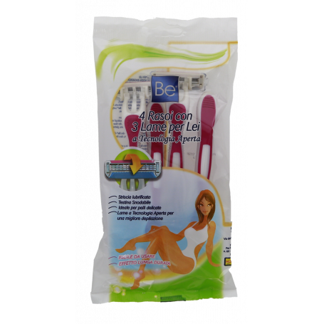 RASOIO DONNA 3 LAME TESTINA SNODABILE 4PZ