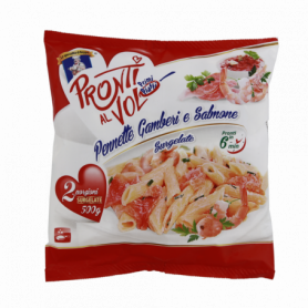 PENNETTE GAMBERI E SALMONE 500G