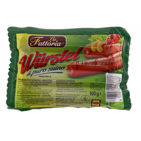 WURSTEL DI PURO SUINO 100G