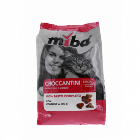 CROCCANTINI GATTO PASTO COMPLETO POLLO/MANZO 2KG