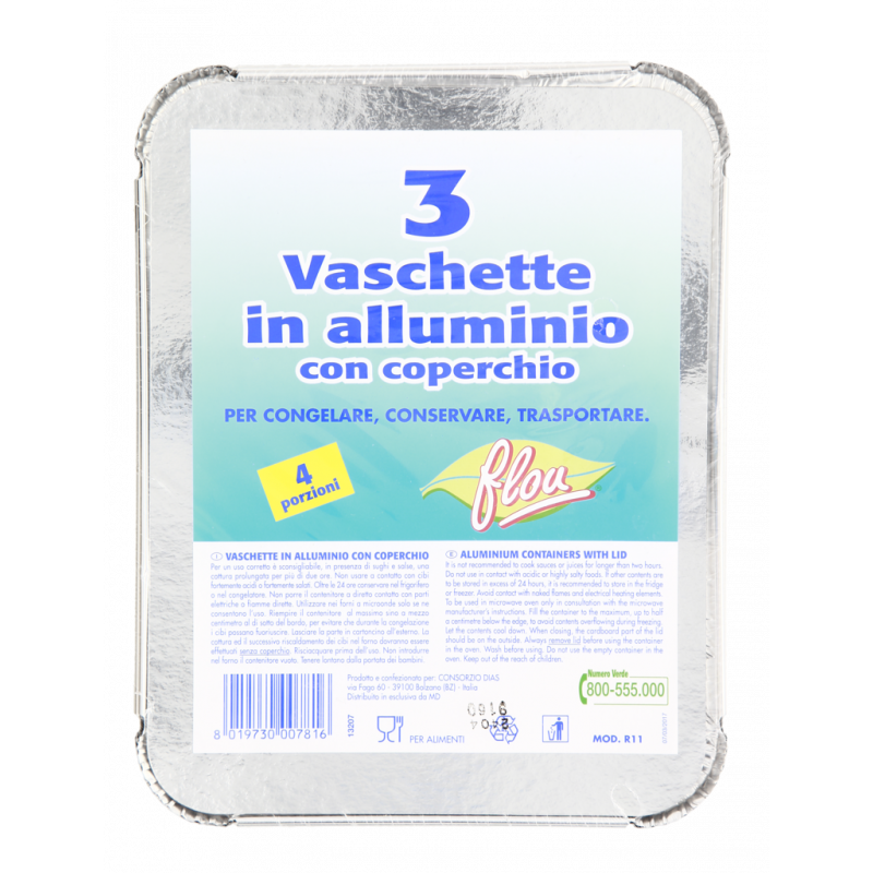 VASCHETTE CON COPERCHIO 3PZ
