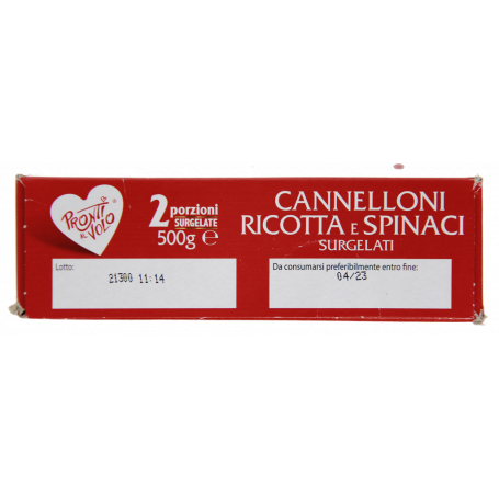 CANNELLONI RICOTTA E SPINACI 500G