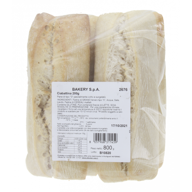 CIABATTINA 4x200G