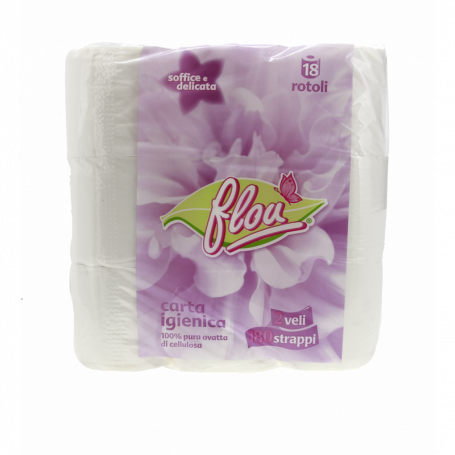 CARTA IGIENICA ROTOLI 2 VELI 180 STRAPPI 18PZ