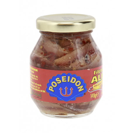 FILETTI DI ALICI CON PEPERONCINO IN VASETTO 140G