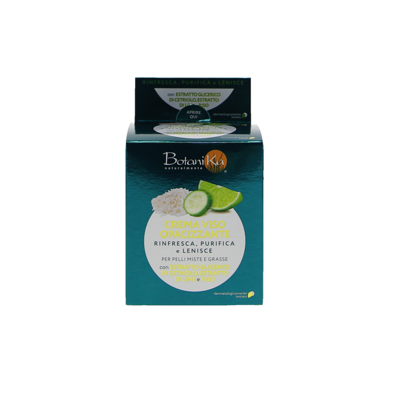 CREMA VISO OPACIZZANTE CON ESTRATTO DI CETRIOLO , LIME E RISO 50ML