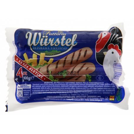 WURSTEL DI POLLO E TACCHINO 100G