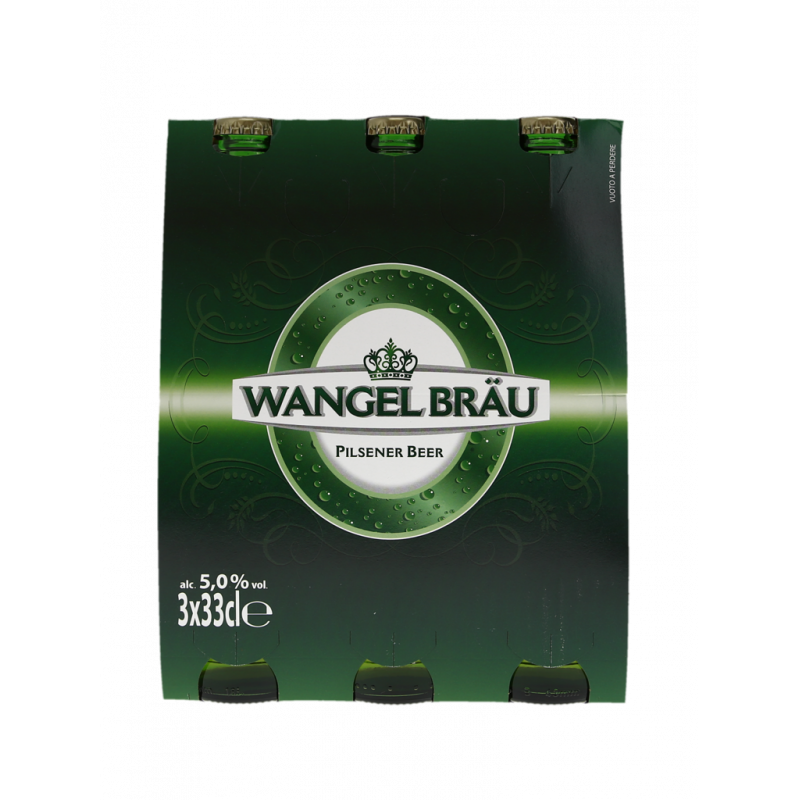 BIRRA CHIARA IN VETRO 5% VOL.ALC. 3X0,33L