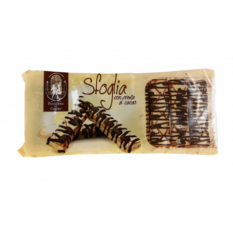 SFOGLIATINE CON CREMA AL CACAO 100% ITALIANE 200G