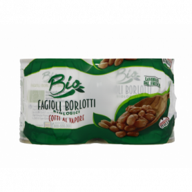 FAGIOLI BORLOTTI BIO COTTI AL VAPORE 2X140G