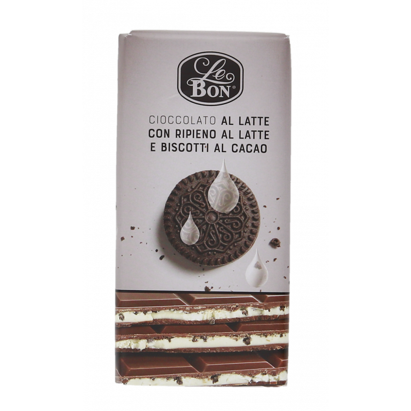 CIOCCOLATO AL LATTE CON LATTE E BISCOTTI CACAO