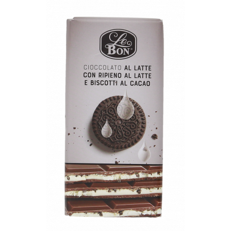 CIOCCOLATO AL LATTE CON LATTE E BISCOTTI CACAO