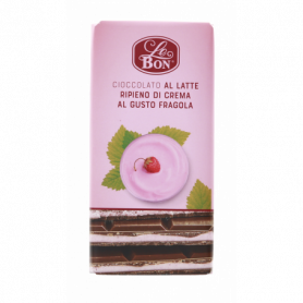 CIOCCOLATO AL LATTE CON CREMA GUSTO FRAGOLA 100G