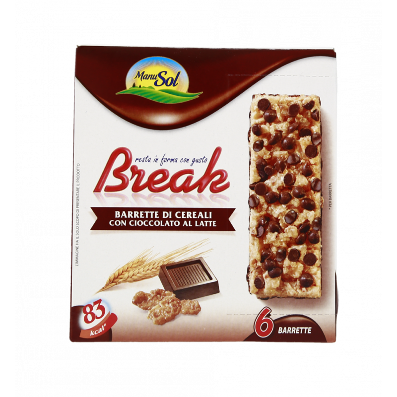 BARRATTE DI CEREALI CON CIOCCOLATO E LATTE 6X126G