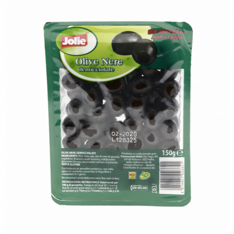 VASCHETTA DI OLIVE NERE DENOCCIOLATE 150G