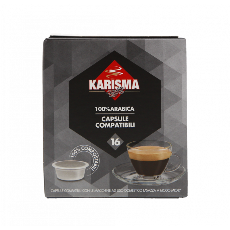 CAPSULE 100% ARABICA 100% COMPOSTABILI 16PZ