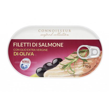 FILETTI DI SALMONE IN OLIO EXTRA VERGINE  170G
