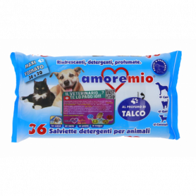 SALVIETTE DETERGENTI PER ANIMALI 30X20CM 36PZ