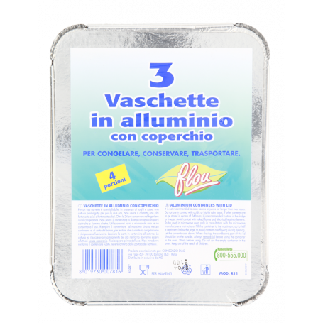 VASCHETTE CON COPERCHIO 3PZ