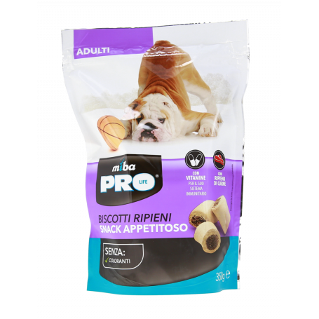 BISCOTTI RIPIENI DI CARNE PER CANI 350G