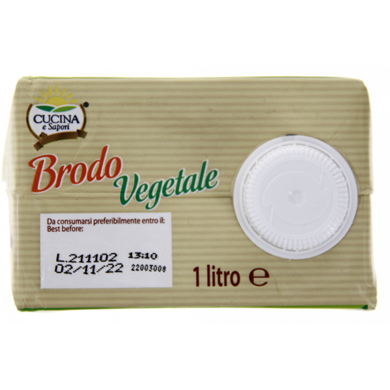 BRODO VEGETALE SENZA GLUTINE E GLUTAMMATOI 1L