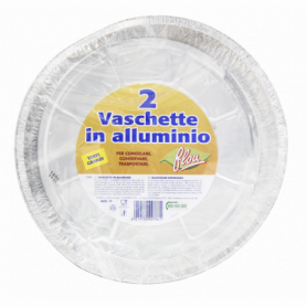 VASCHETTE ALLUMINIO TONDE 2PZ