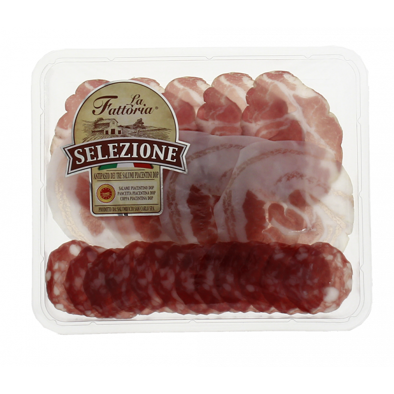 ANTIPASTO DI TRE SALUMI PIACENTINI DOP 100G