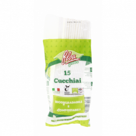 CUCCHIAI BIOCOMPOSTABILI MADE IN ITALY 15 PZ