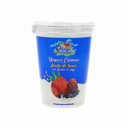 YOGURT CREMOSO FRUTTI DI BOSCO CON FRUTTA IN PEZZI 500G