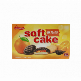 SOFTCAKE CON RIPIENO DI ARANCIA RICOPERTI CON CIOCCOLATO BIANCO E FONDENTE 300G