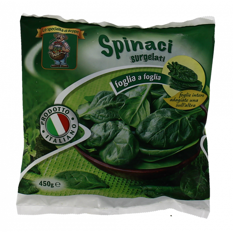 SPINACI IN FOGLIA 100% ITALIANI 450G