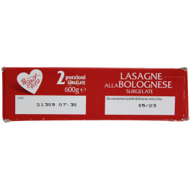LASAGNE ALLA BOLOGNESE SURGELATE 600G