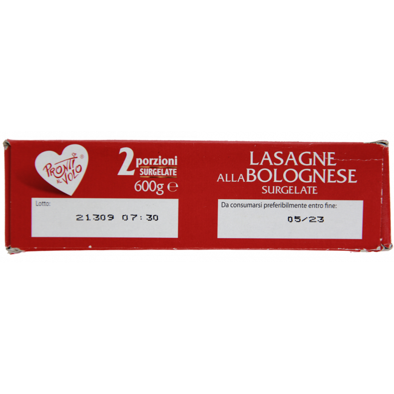 LASAGNE ALLA BOLOGNESE SURGELATE 600G